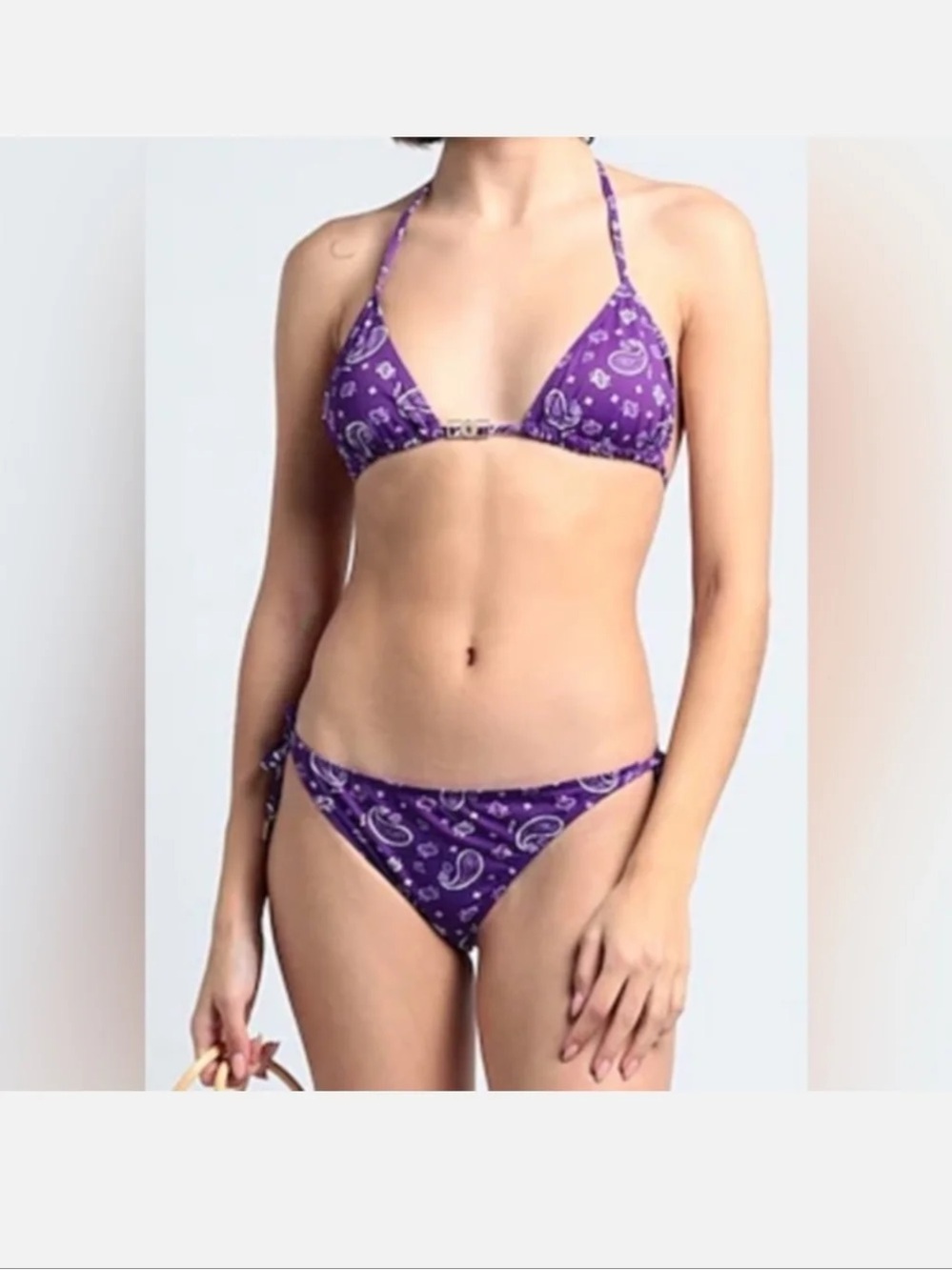 Maje Purple Paisley Triangle Bikini Set - Women Swim